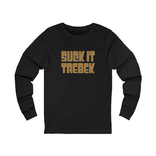 Suck It Trebek — SNL Celebrity Jeopardy Sketch Retro Long Sleeve (Dark)