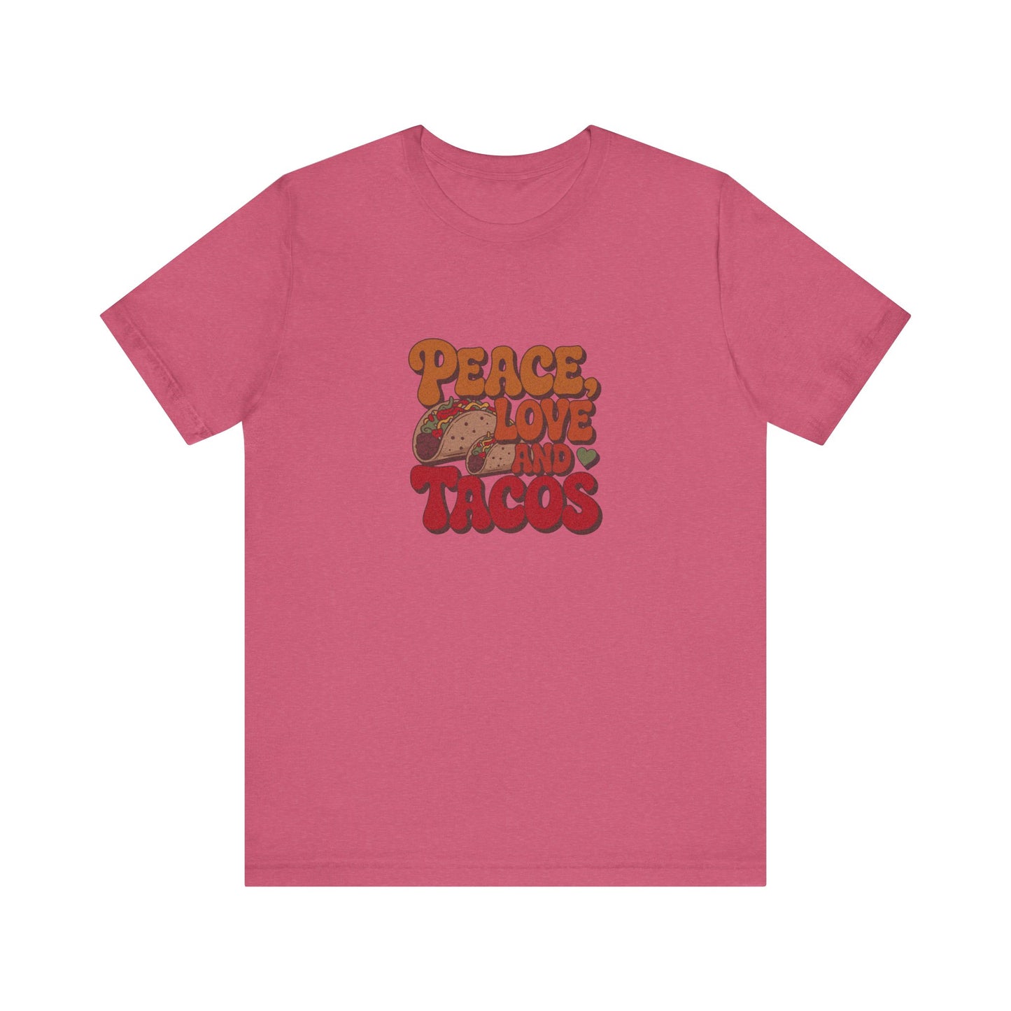 Peace, Love, and Tacos — Retro Foodie Tee (Light)