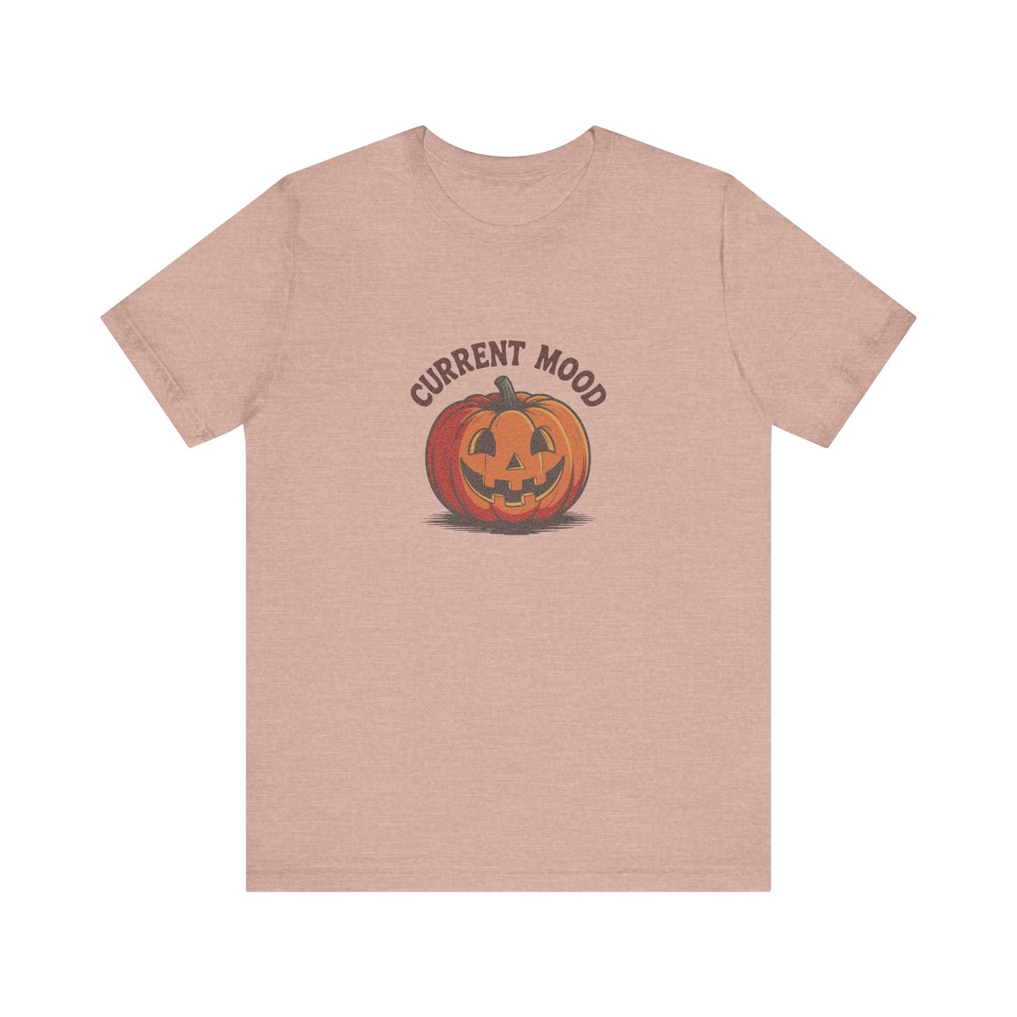 Current Mood (Classic Pumpkin) — Retro Halloween Tee (Light)
