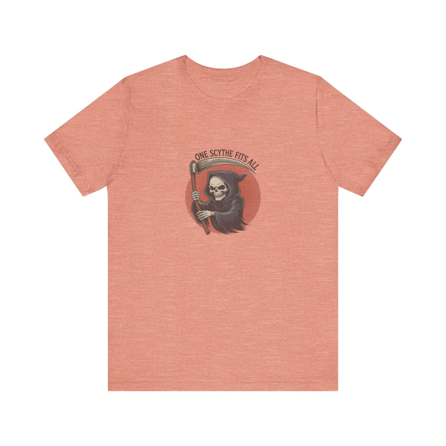 One Scythe Fits All — Grim Reaper Retro Tee (Light)