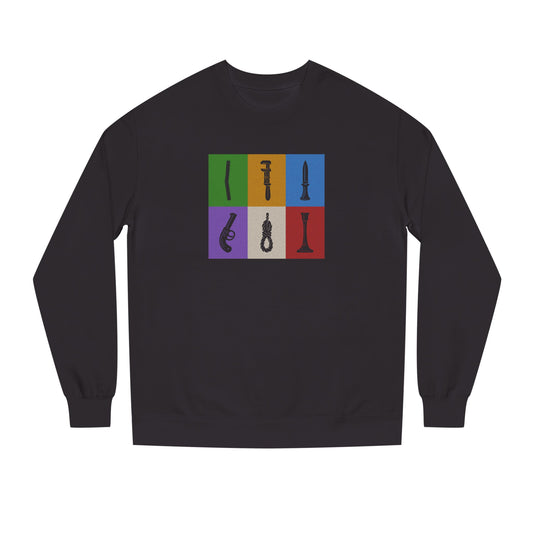 Six Ways Into the Evidence Locker — Clue Retro Sweatshirt (Dark)