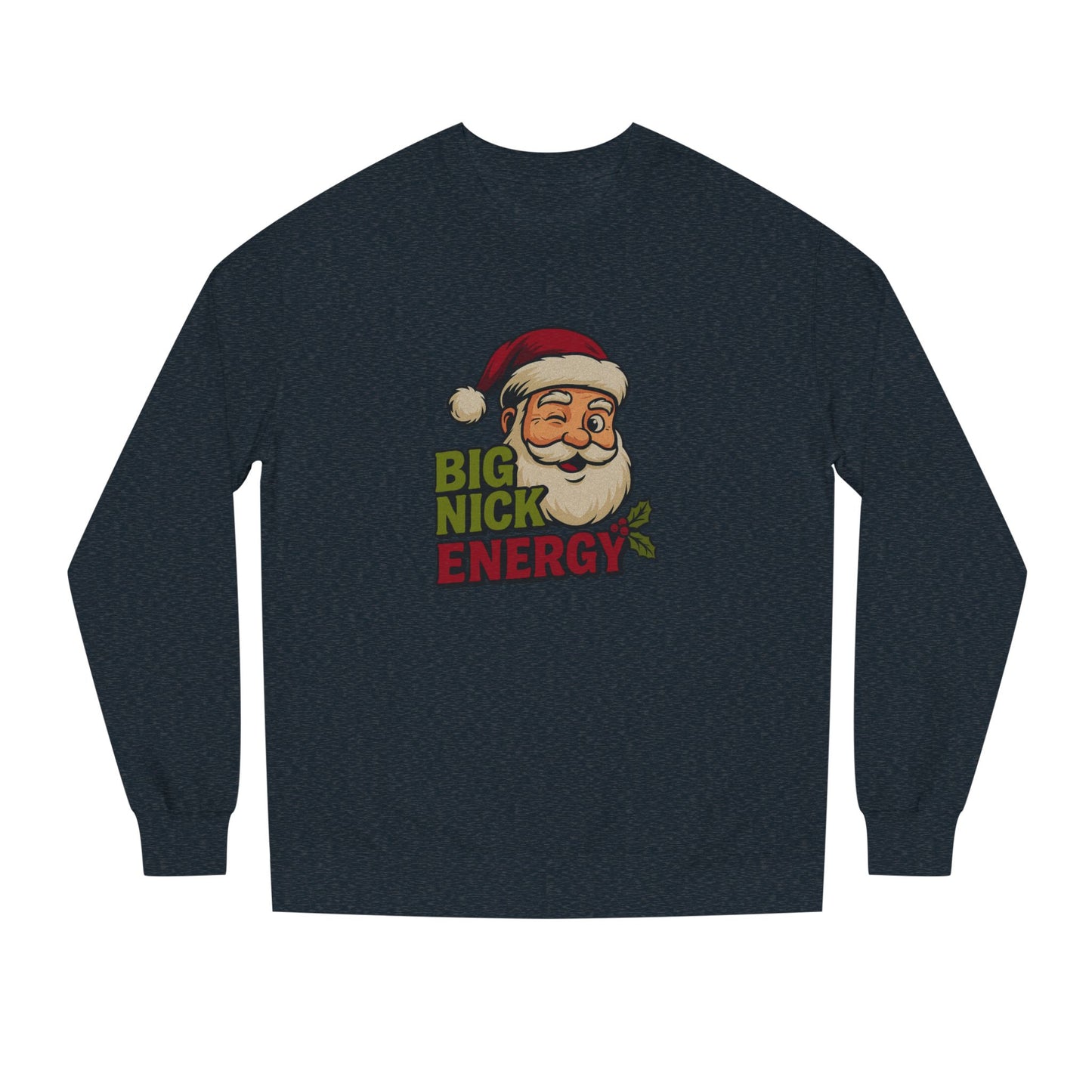 Big Nick Energy — Retro Santa Christmas Sweatshirt (Dark)