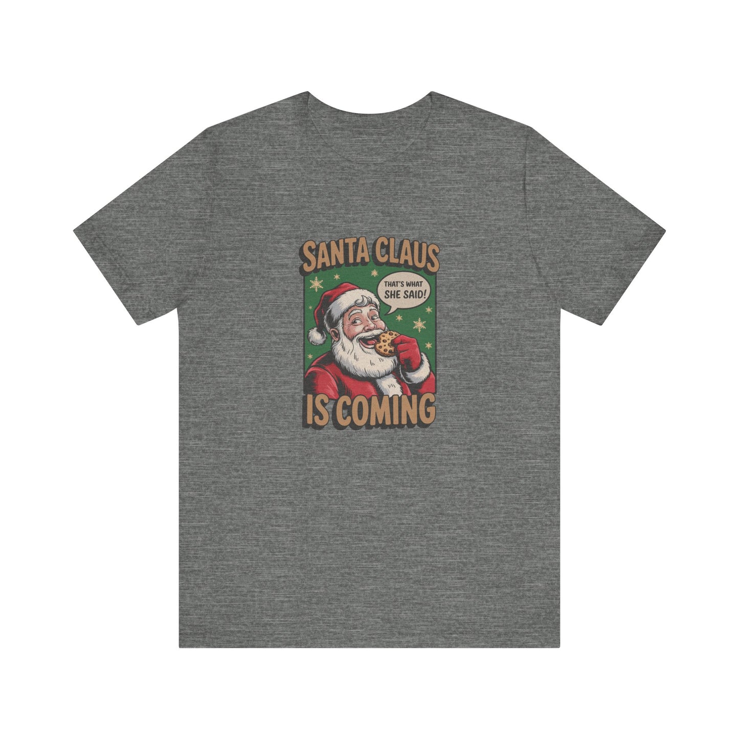 Santa Claus is Coming — Vintage Christmas Tee (Light)