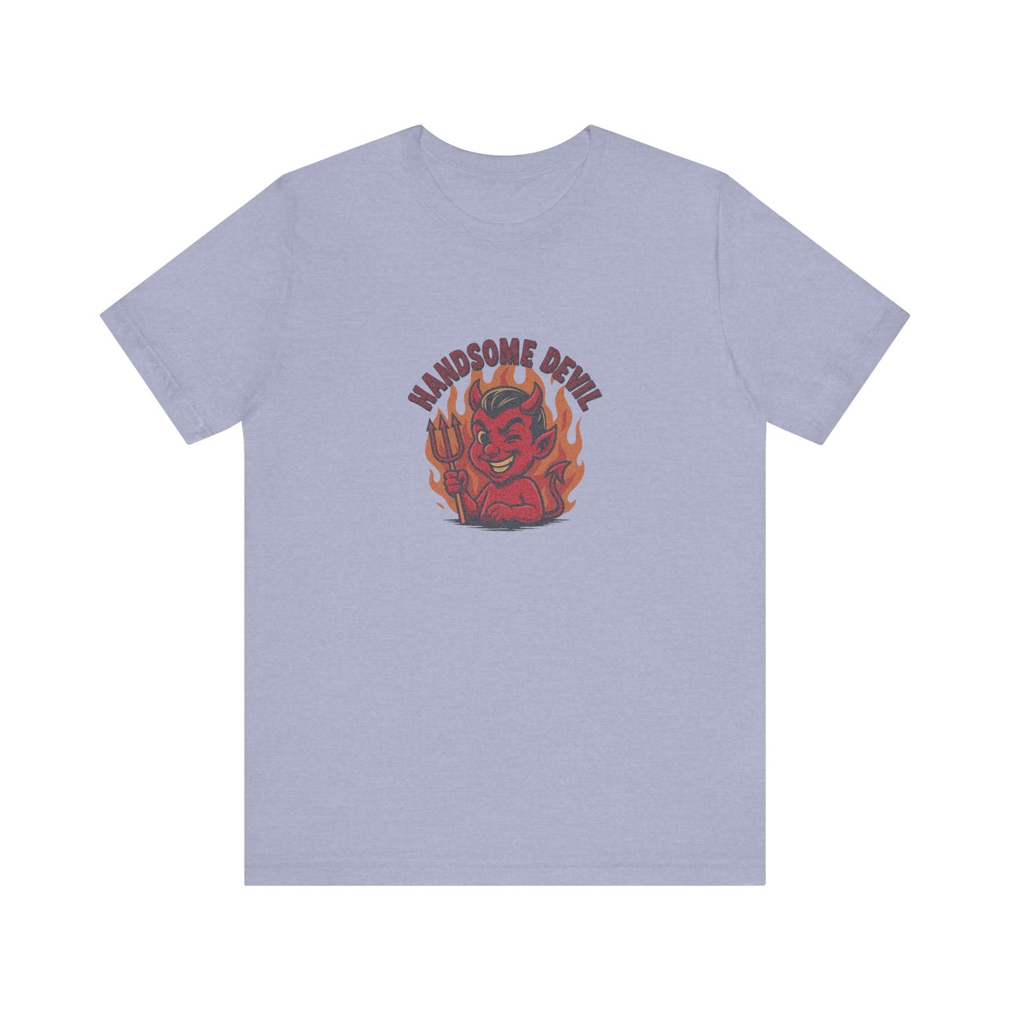 Handsome Devil — Fiery Retro Halloween Tee (Light)