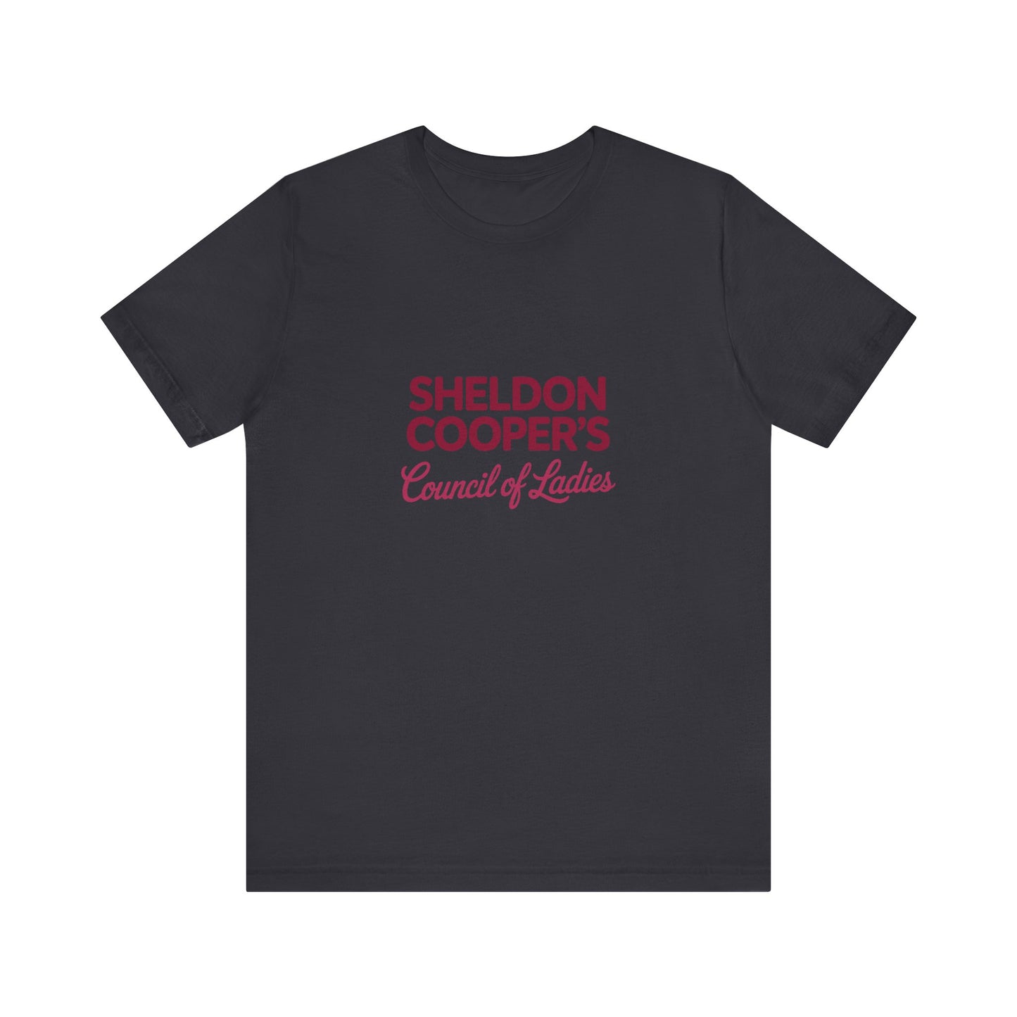 Sheldon Cooper’s Council of Ladies — TBBT Retro Tee (Dark)