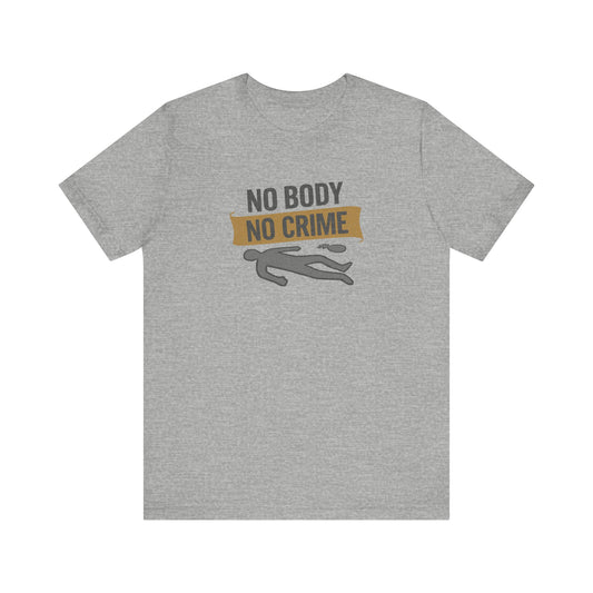 No Body, No Crime — Psych Crime Scene Retro Tee (Light)