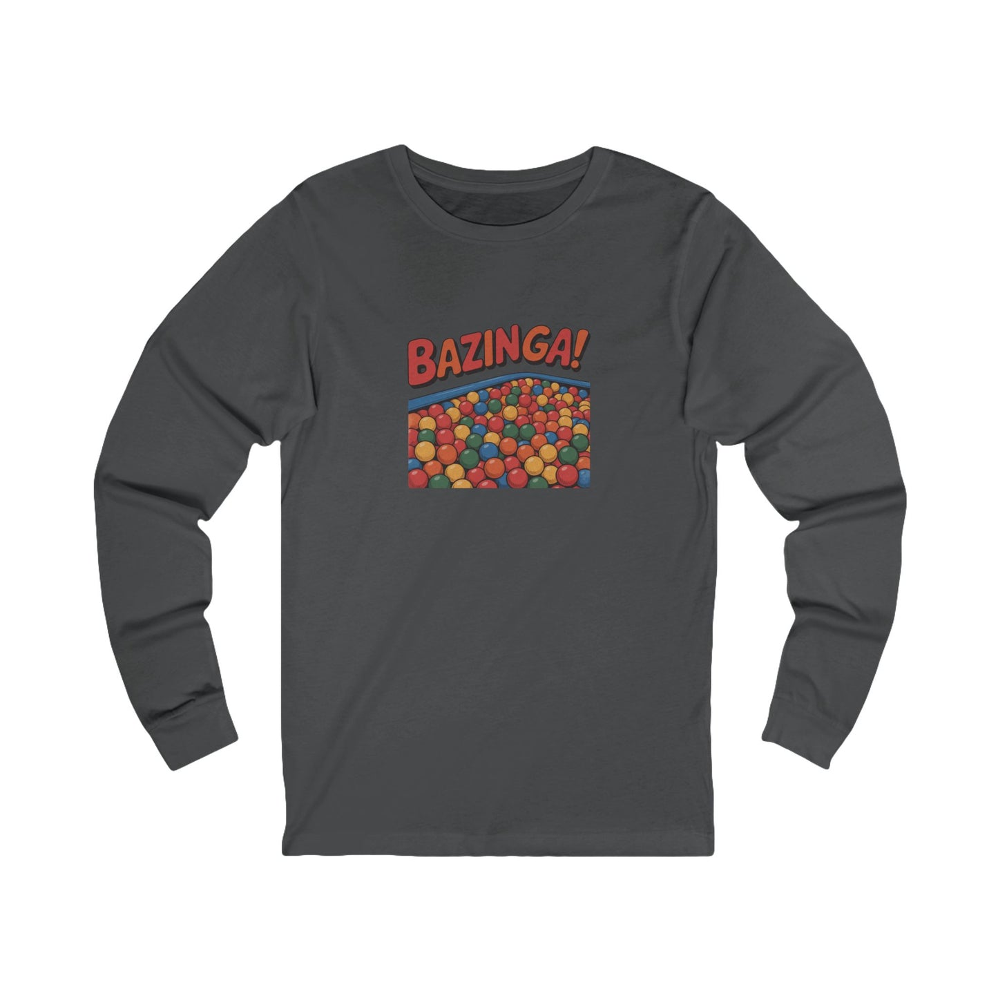 Bazinga! Ball Pit — Big Bang Theory Retro Long Sleeve (Dark)