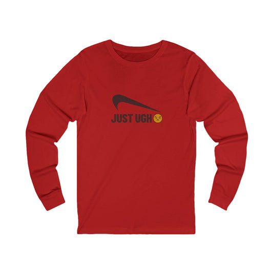 Just Ugh 😒 Athletic Parody — Retro Workout Long Sleeve (Light)