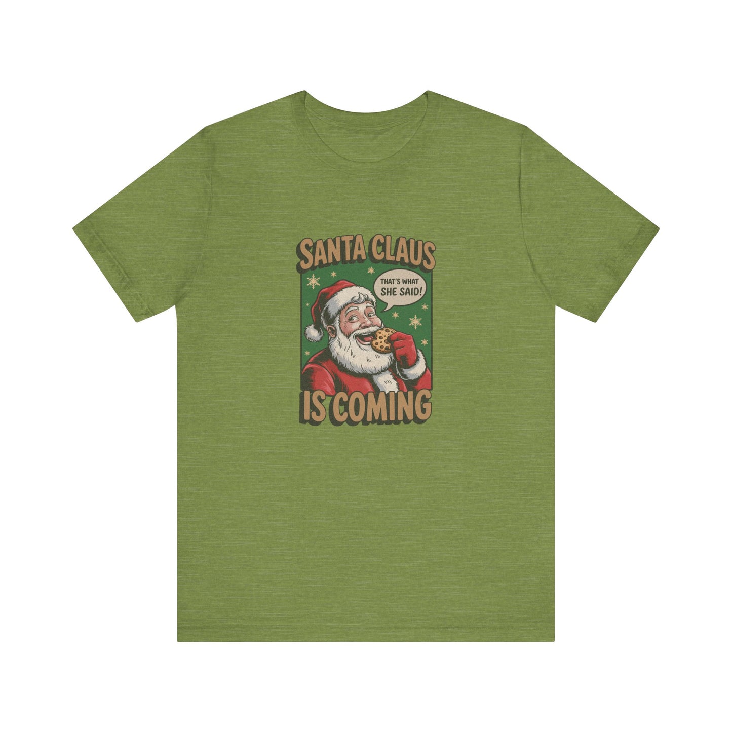 Santa Claus is Coming — Vintage Christmas Tee (Light)