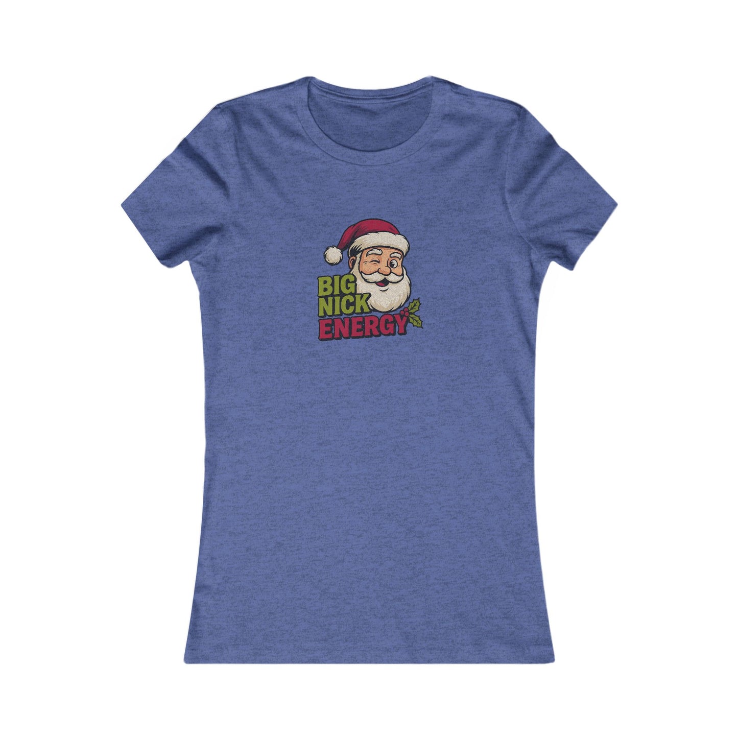 Big Nick Energy — Retro Santa Christmas Women's Tee (Dark)