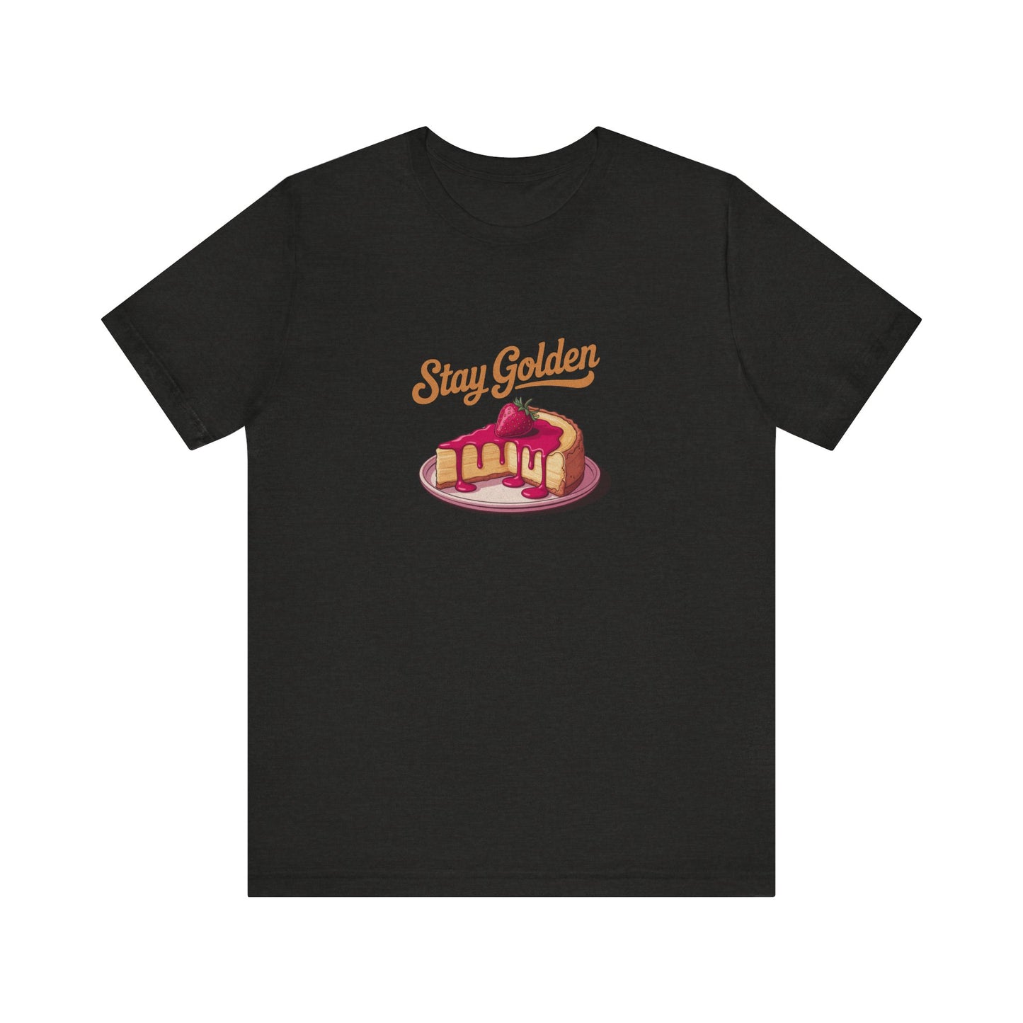 Stay Golden — Retro Cheesecake Graphic Tee (Dark)