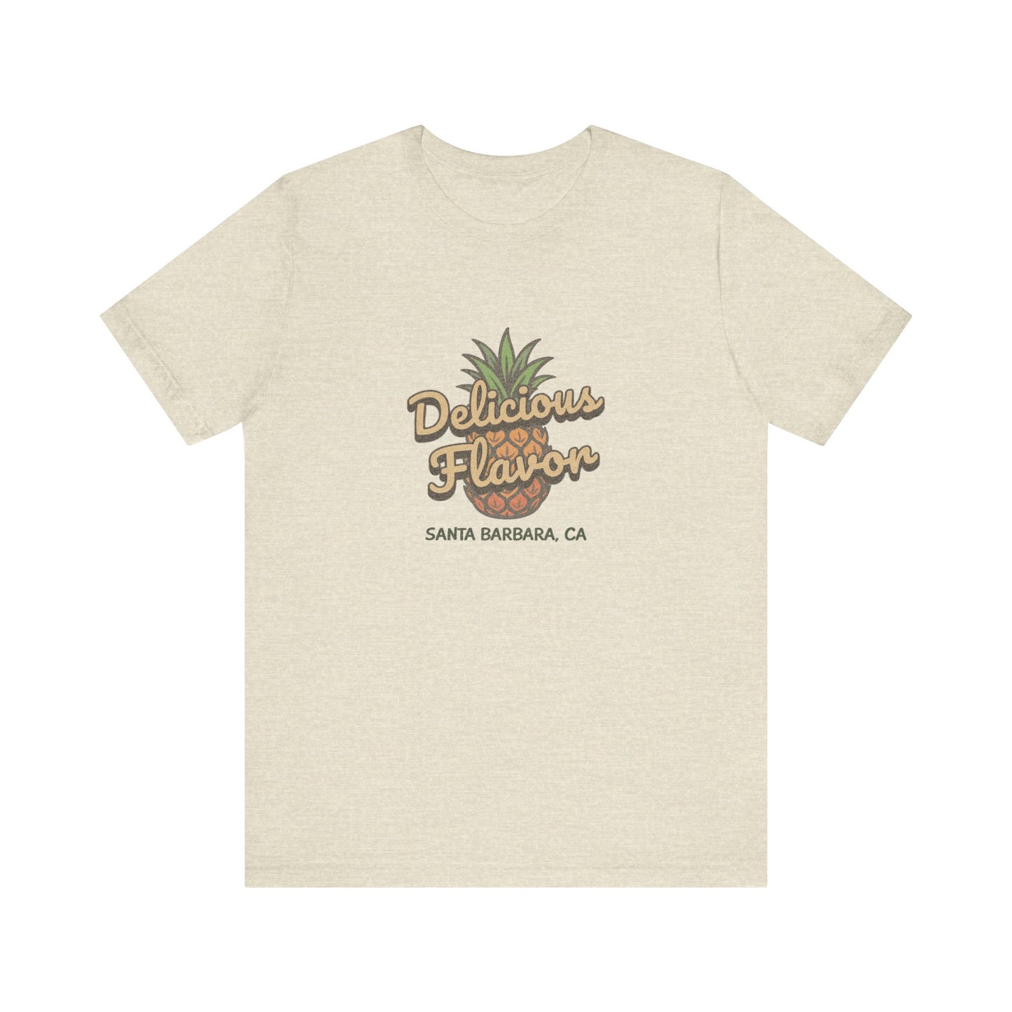 Delicious Flavor — Santa Barbara Pineapple Retro Tee (Light)