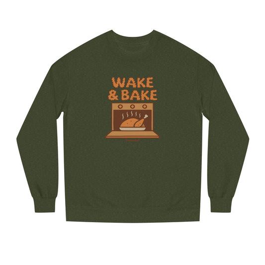 Wake & Bake — Retro Thanksgiving Turkey Sweatshirt (Dark)