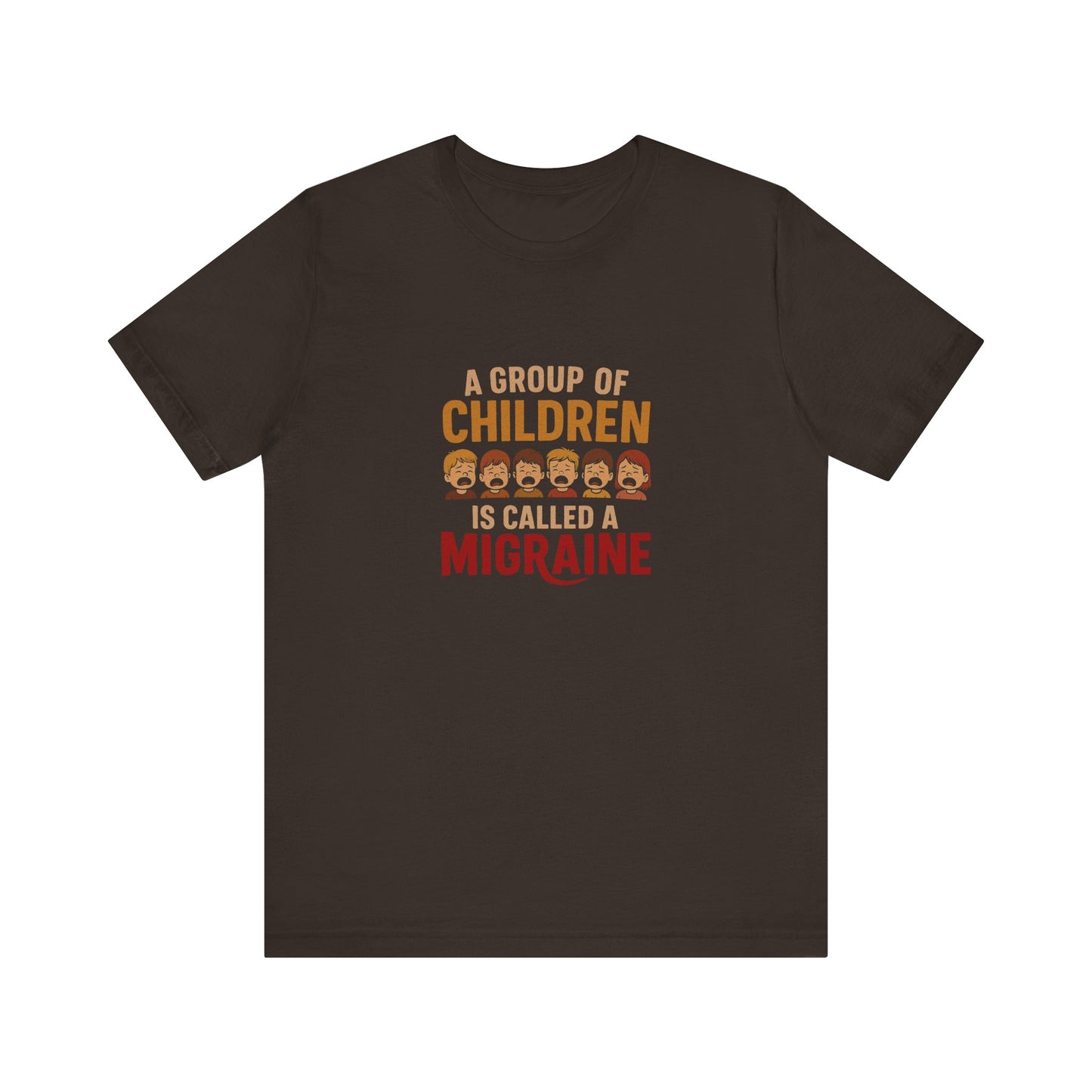 A Group of Children Is Called a Migraine — Retro Tee (Dark)