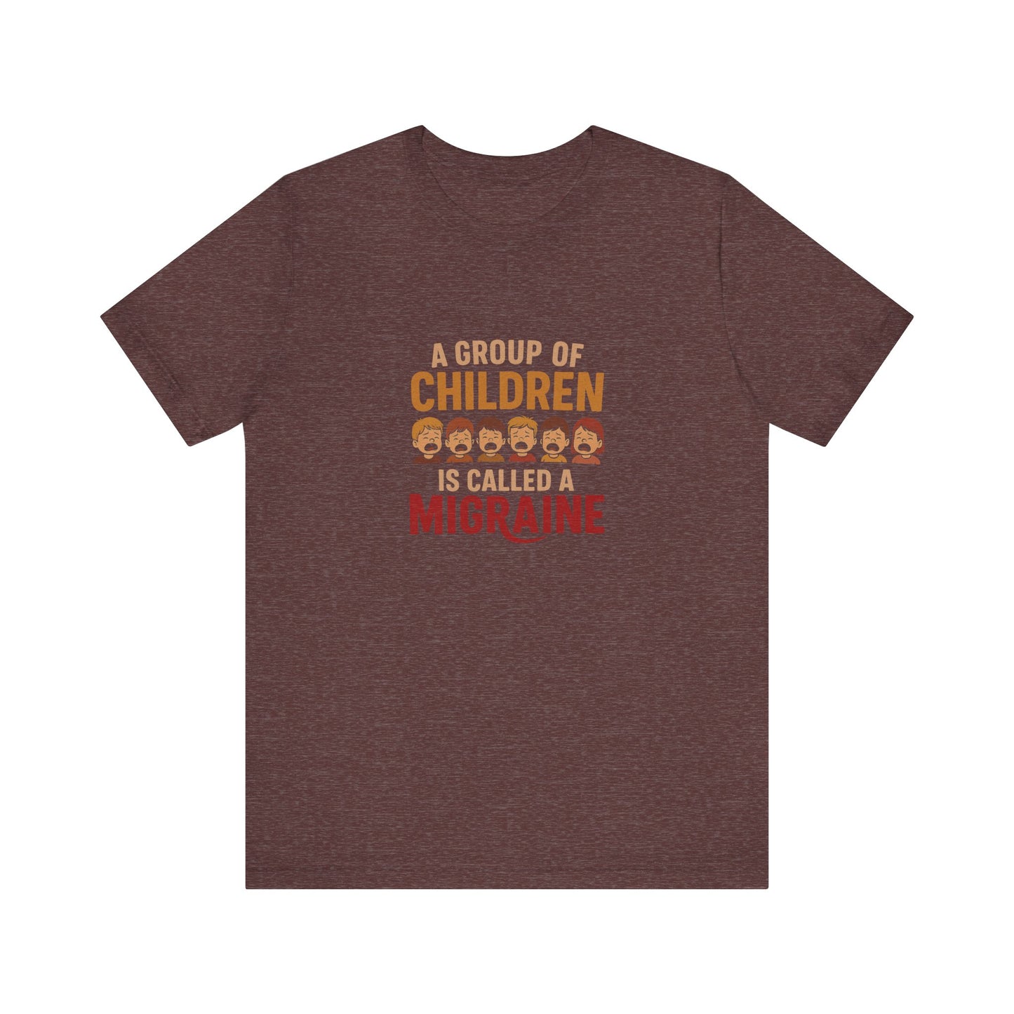 A Group of Children Is Called a Migraine — Retro Tee (Dark)