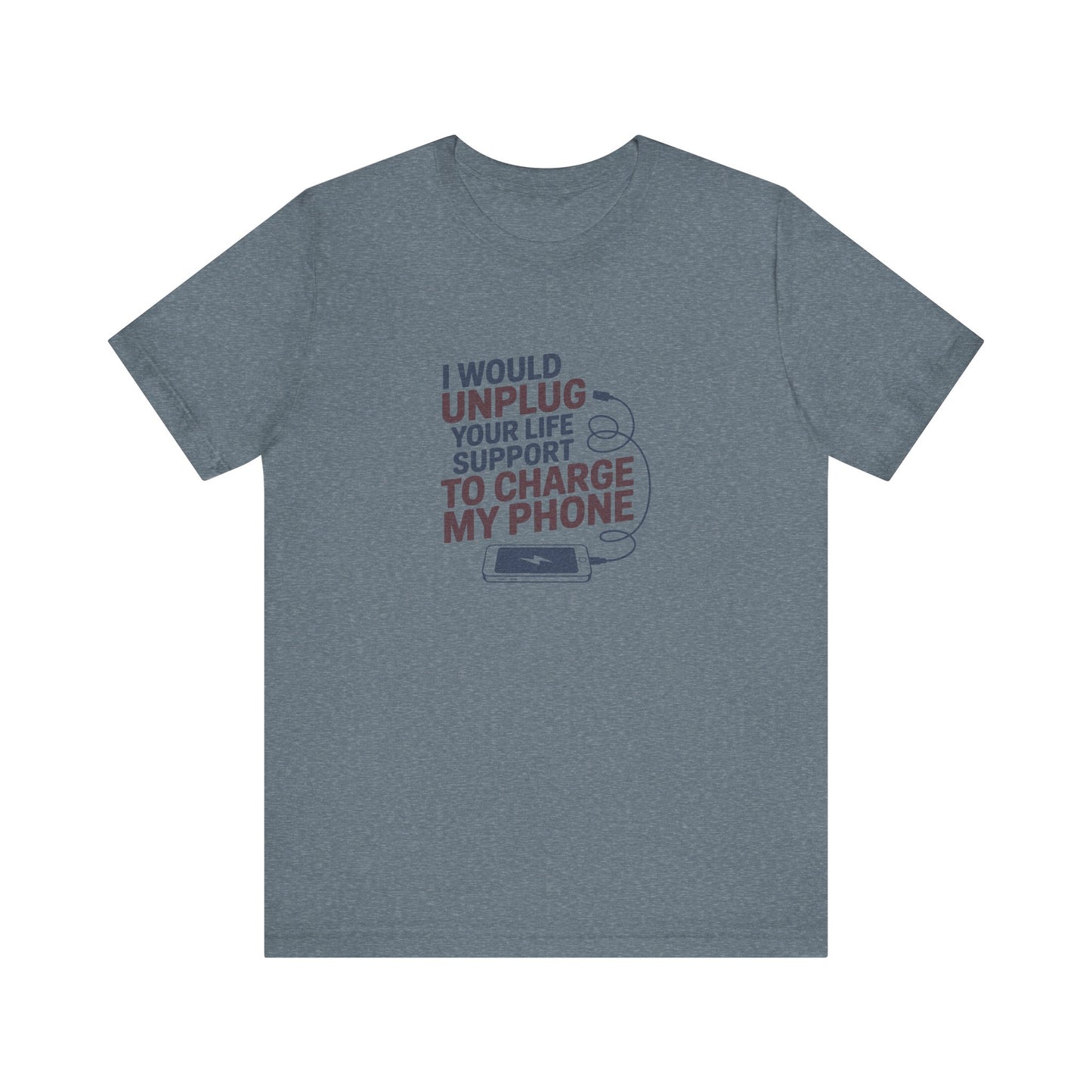 Your Life Support < Charging My Phone — Retro Tee (Light)