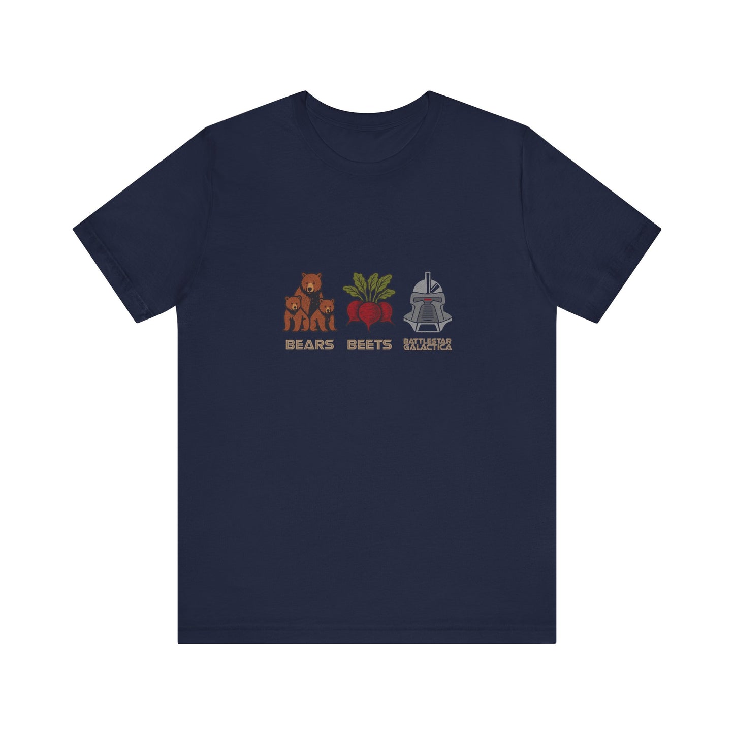 Bears, Beets, Battlestar (Captions) — Retro Tee (Dark)