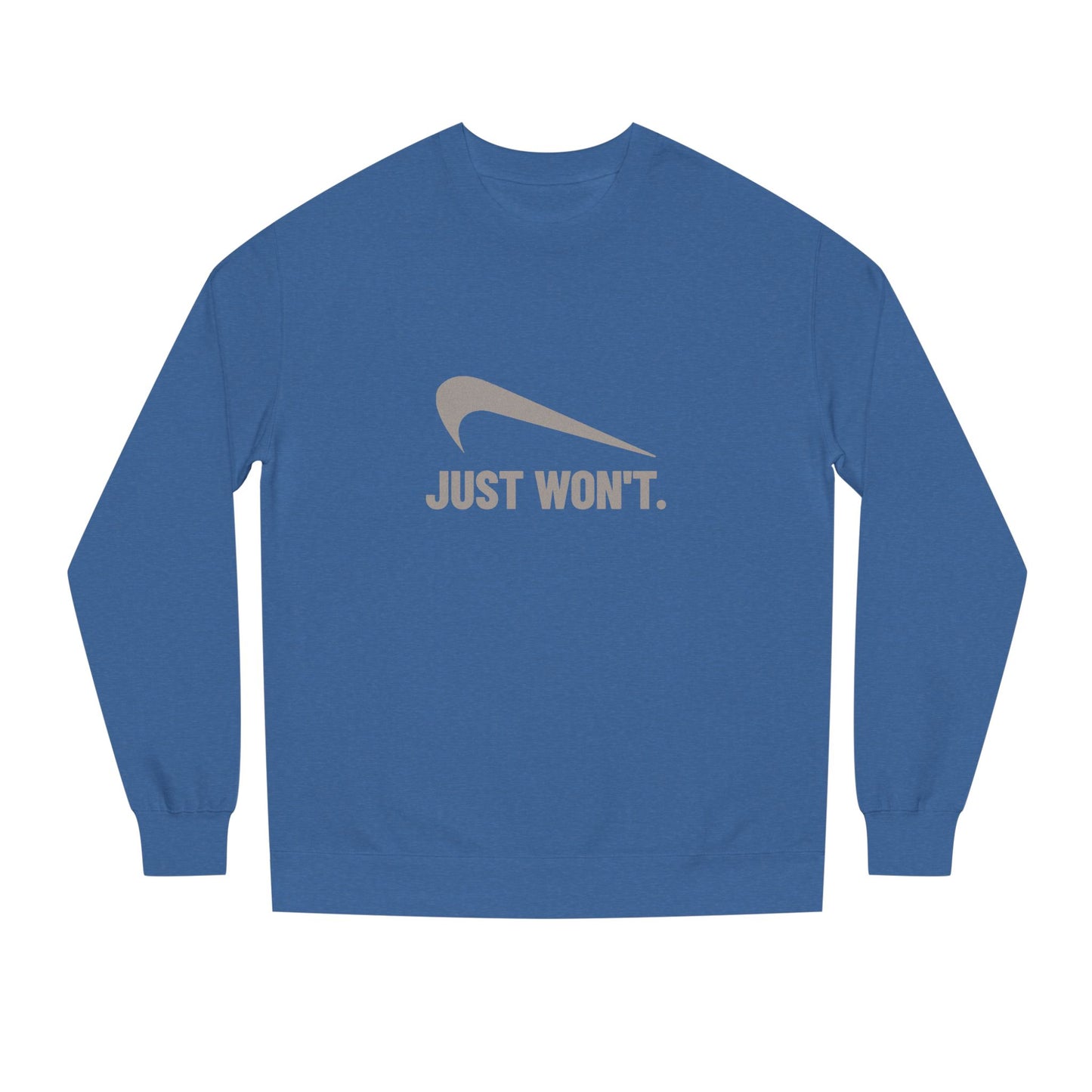 Just Won’t Athletic Parody — Retro Workout Sweatshirt (Dark)