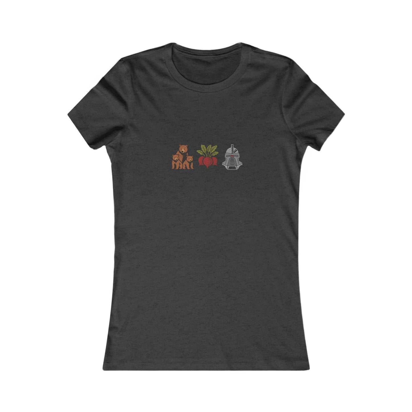 Bears, Beets, Battlestar (Icons) — Retro Women's Tee (Dark)
