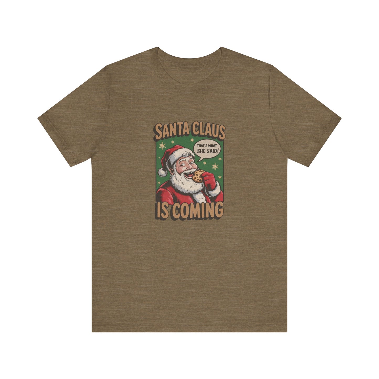 Santa Claus is Coming — Vintage Christmas Tee (Light)