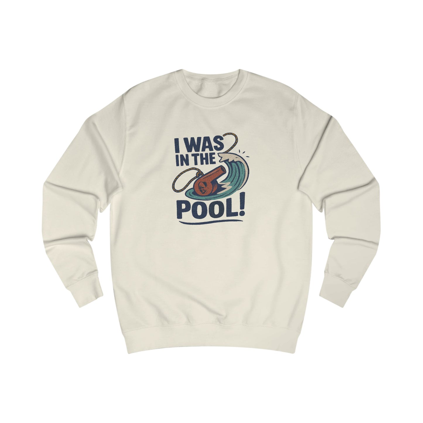 I Was in the Pool! — George Costanza Shrinkage Retro Sweatshirt (Light)