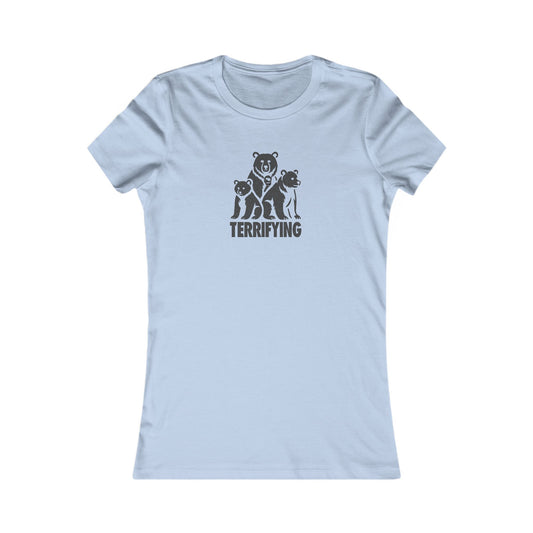 Bears Are Terrifying — Retro Silhouette Women's Tee (Light)