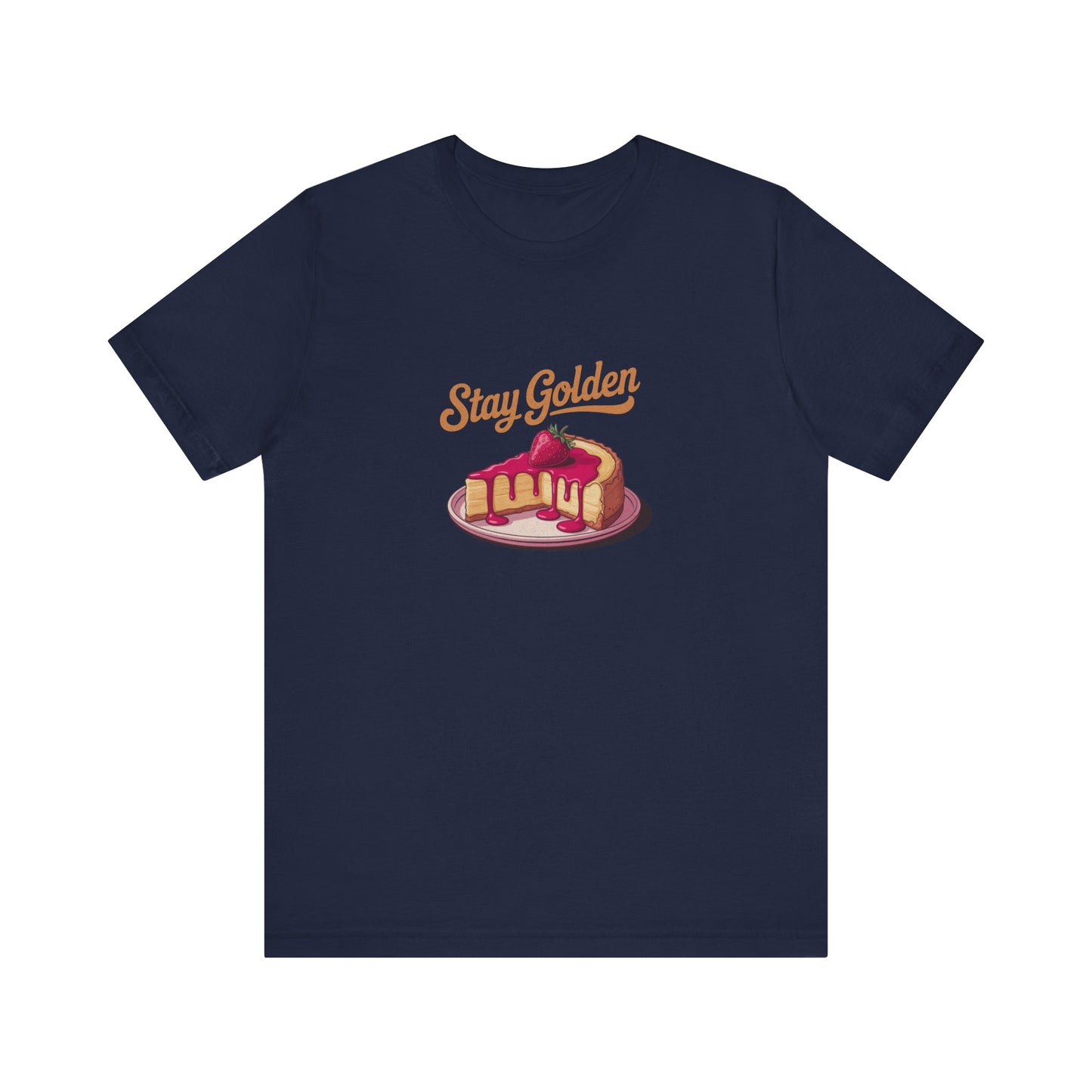 Stay Golden — Retro Cheesecake Graphic Tee (Dark)