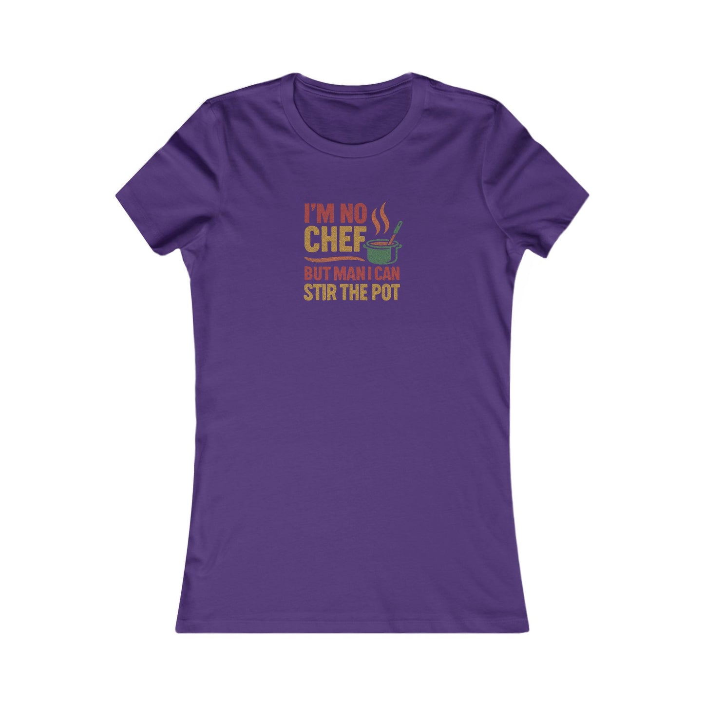 I'm No Chef, But Man I Stir the Pot — Retro Women's Tee (Dark)