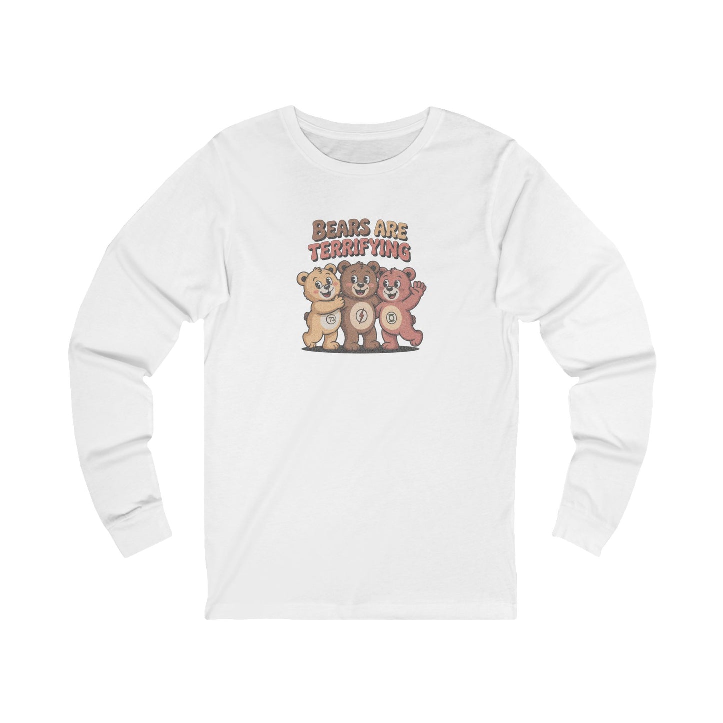 Bears Are Terrifying (Cute Remix) — Retro Long Sleeve (Light)