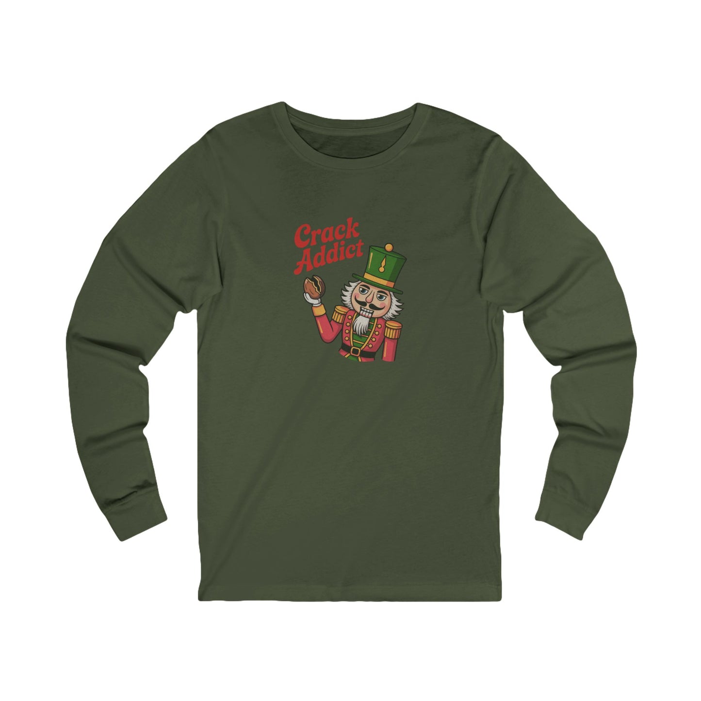 Crack Addict Nutcracker — Vintage Christmas Long Sleeve (Dark)