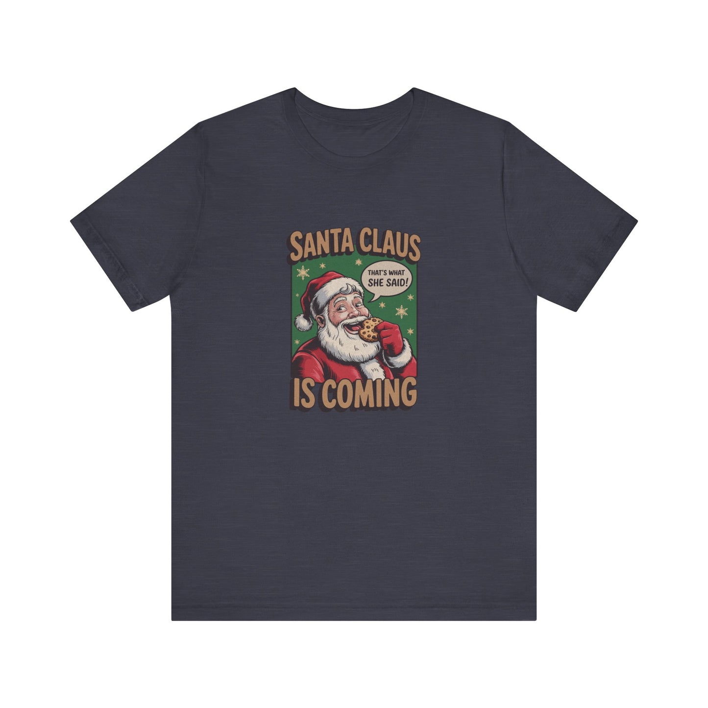 Santa Claus is Coming — Vintage Christmas Tee (Dark)