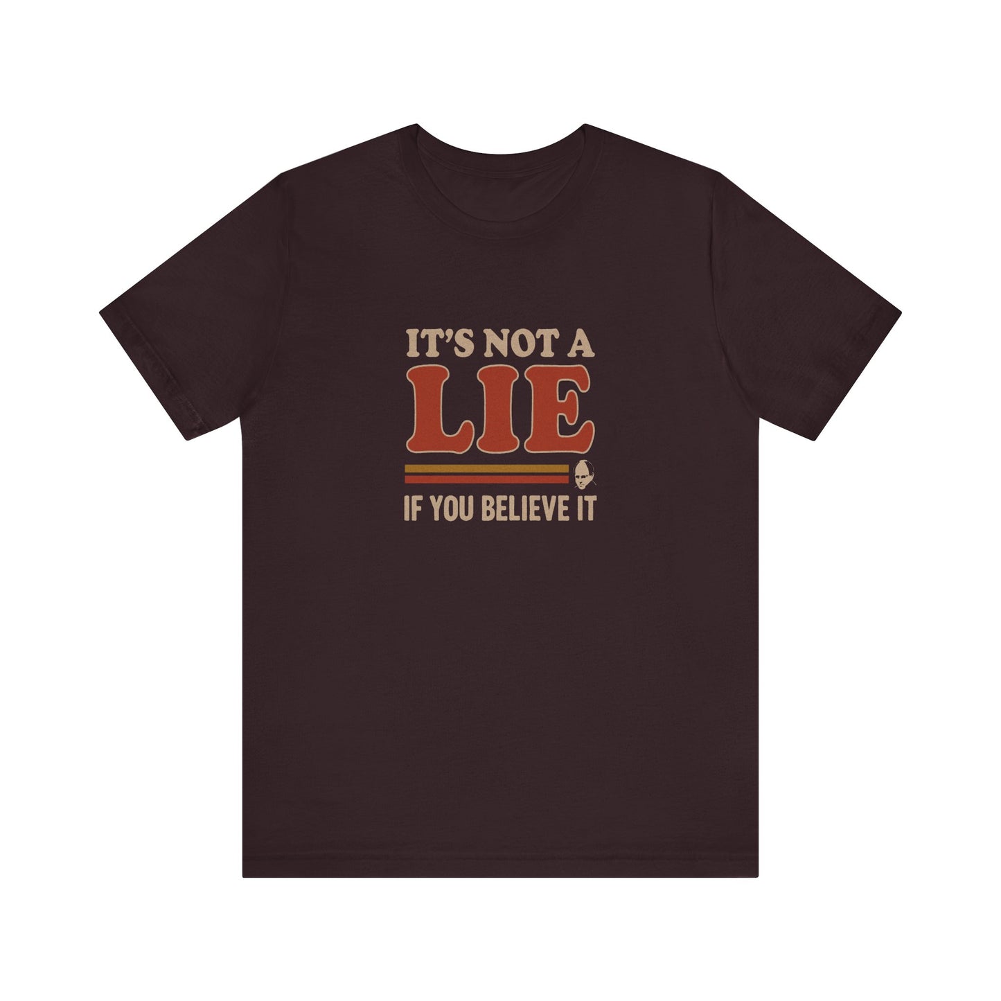 It’s Not a Lie, If You Believe It — George Costanza Retro Tee (Dark)