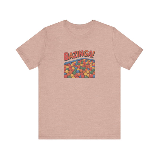Bazinga! Ball Pit — Big Bang Theory Retro Tee (Light)