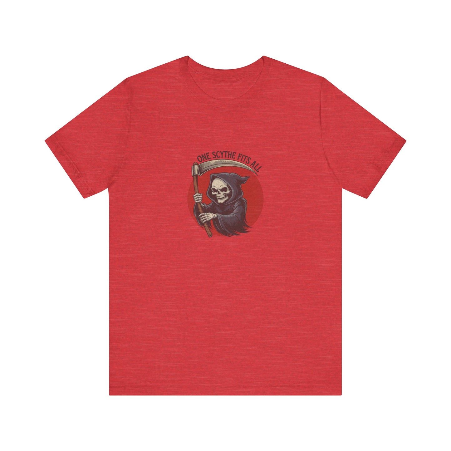 One Scythe Fits All — Grim Reaper Retro Tee (Light)