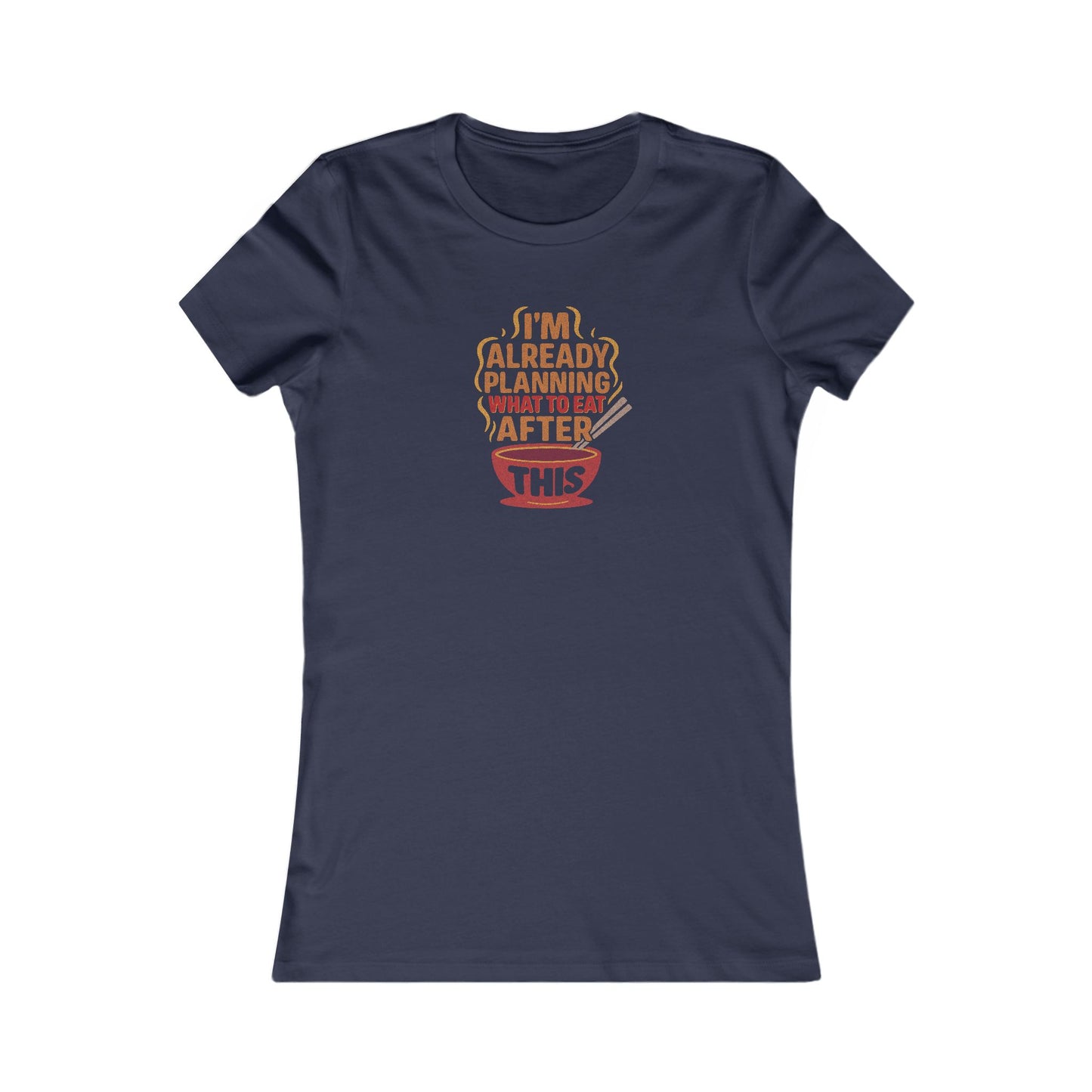 Planning What to Eat After This — Retro Foodie Women's Tee (Dark)