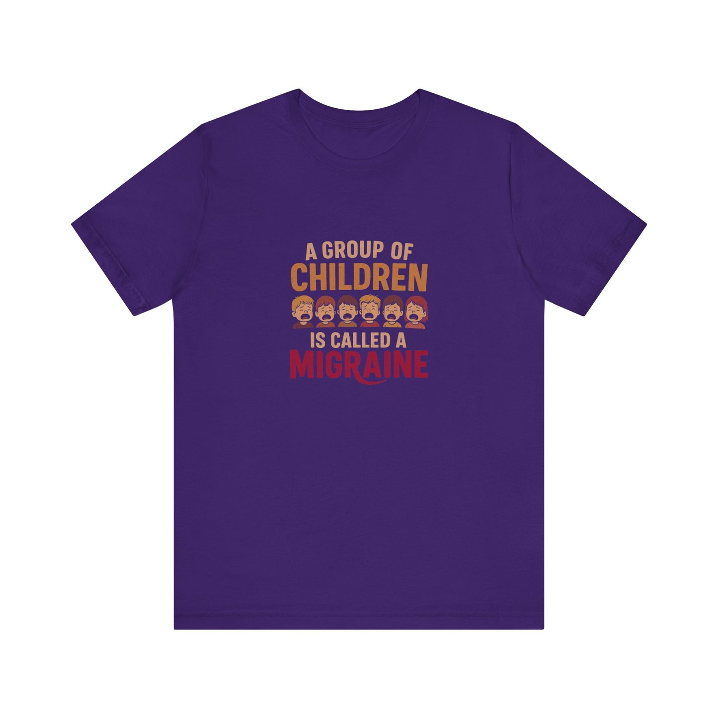 A Group of Children Is Called a Migraine — Retro Tee (Dark)