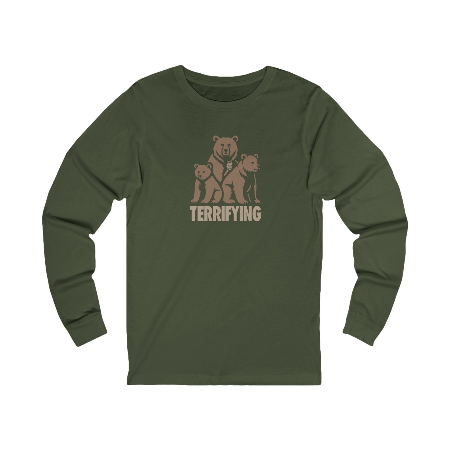 Bears Are Terrifying — Retro Silhouette Long Sleeve (Dark)