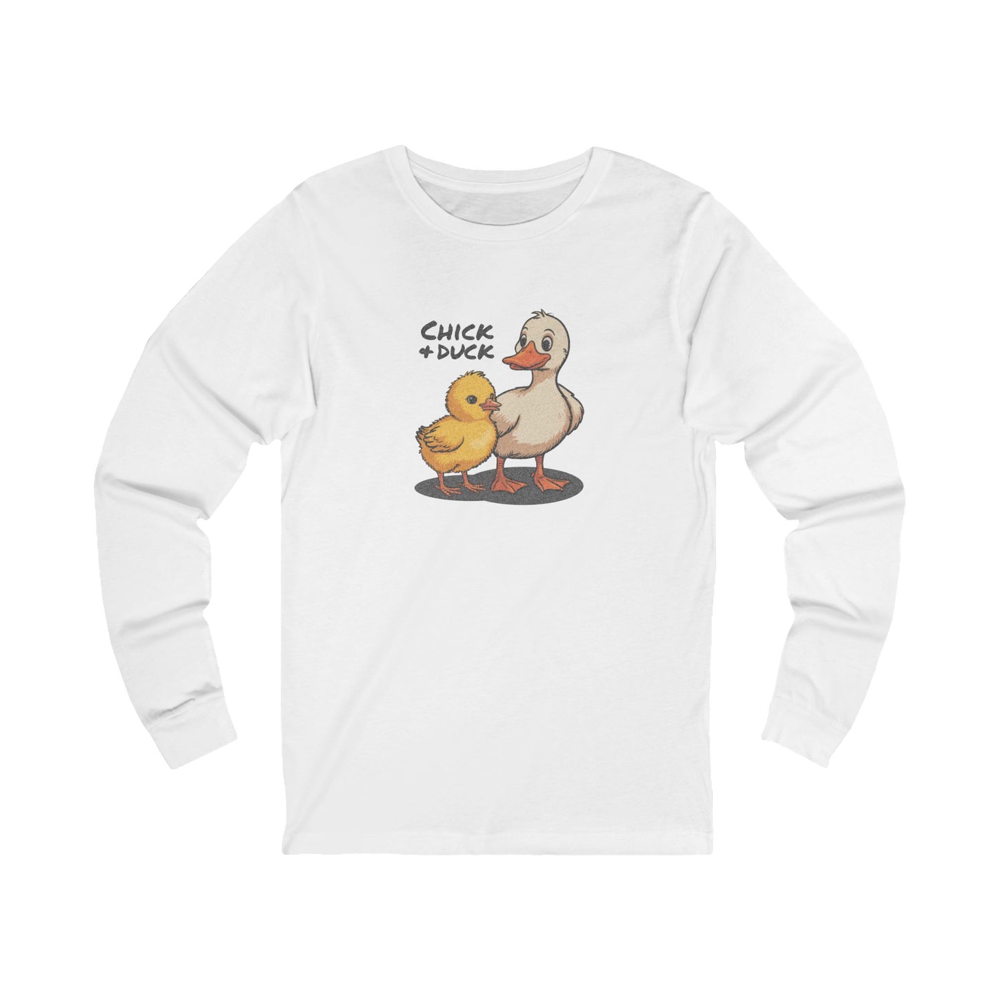 The Chick and the Duck — Friends Retro Long Sleeve (Light)