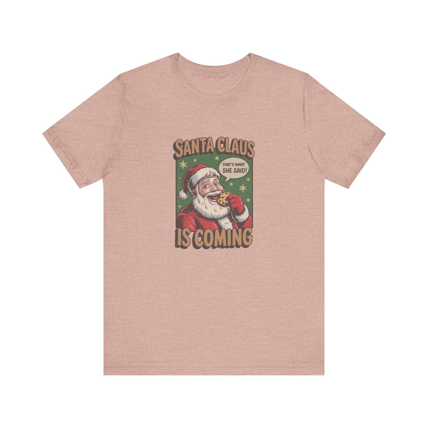 Santa Claus is Coming — Vintage Christmas Tee (Light)