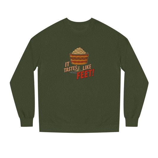 It Tastes Like Feet! — Thanksgiving Trifle Retro Sweatshirt (Dark)
