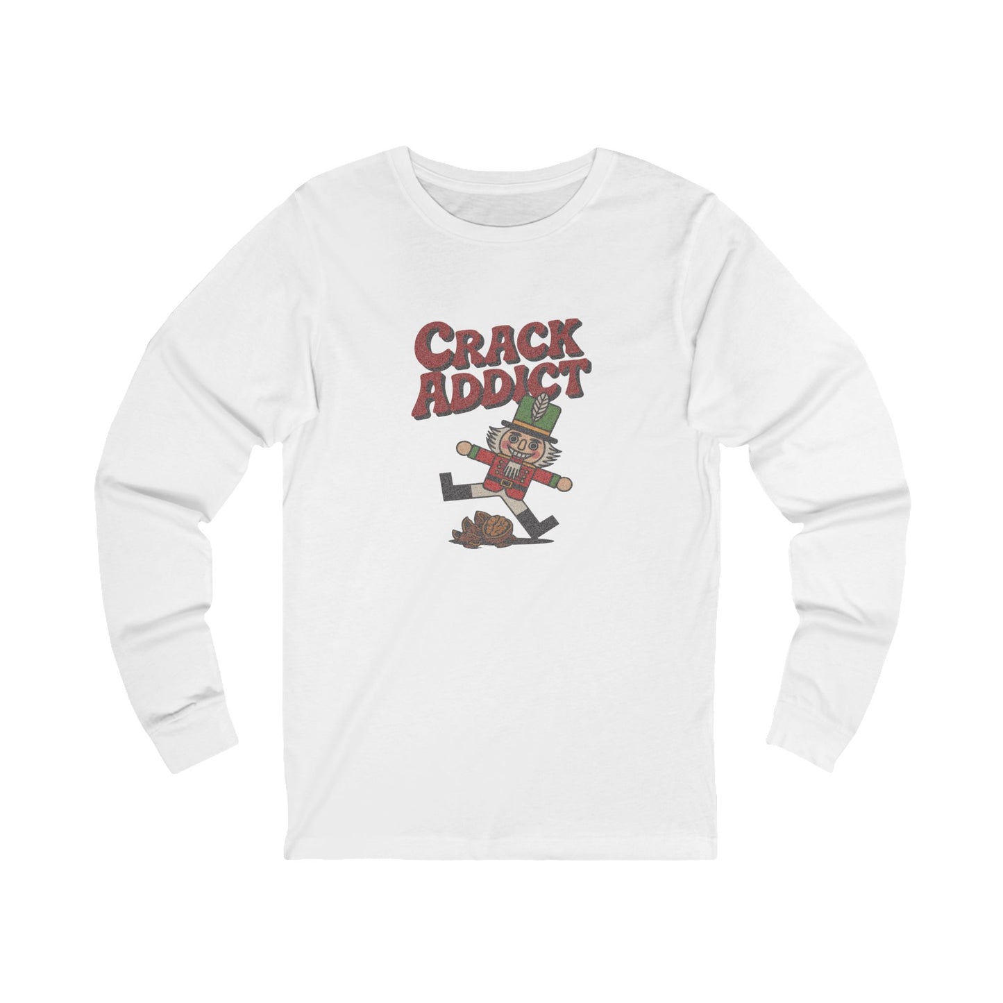 Crack Addict Nutcracker (Unhinged Remix) — Retro Long Sleeve (Light)
