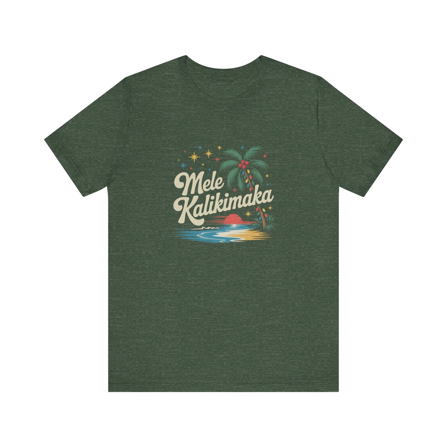 Mele Kalikimaka — Retro Hawaiian Christmas Tee (Dark)