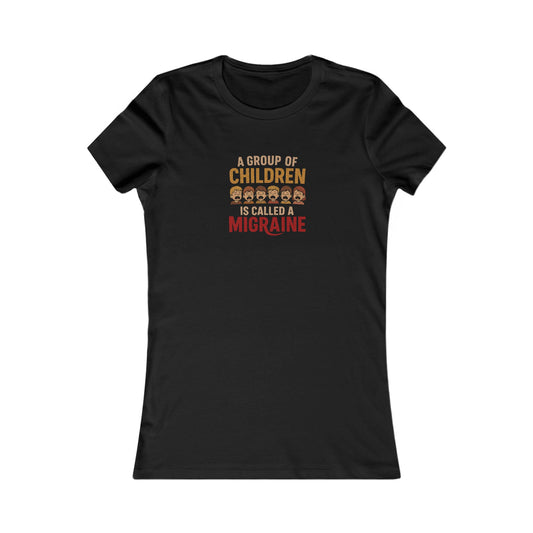 A Group of Children is Called a Migraine — Retro Women's Tee (Dark)