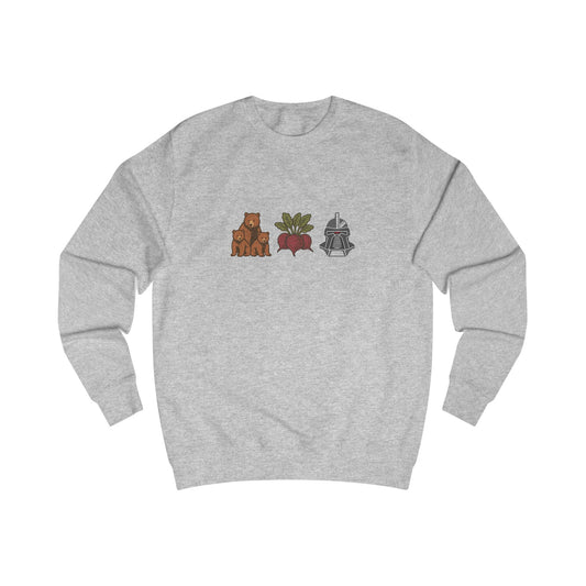 Bears, Beets, Battlestar (Icons) — Retro Sweatshirt (Light)