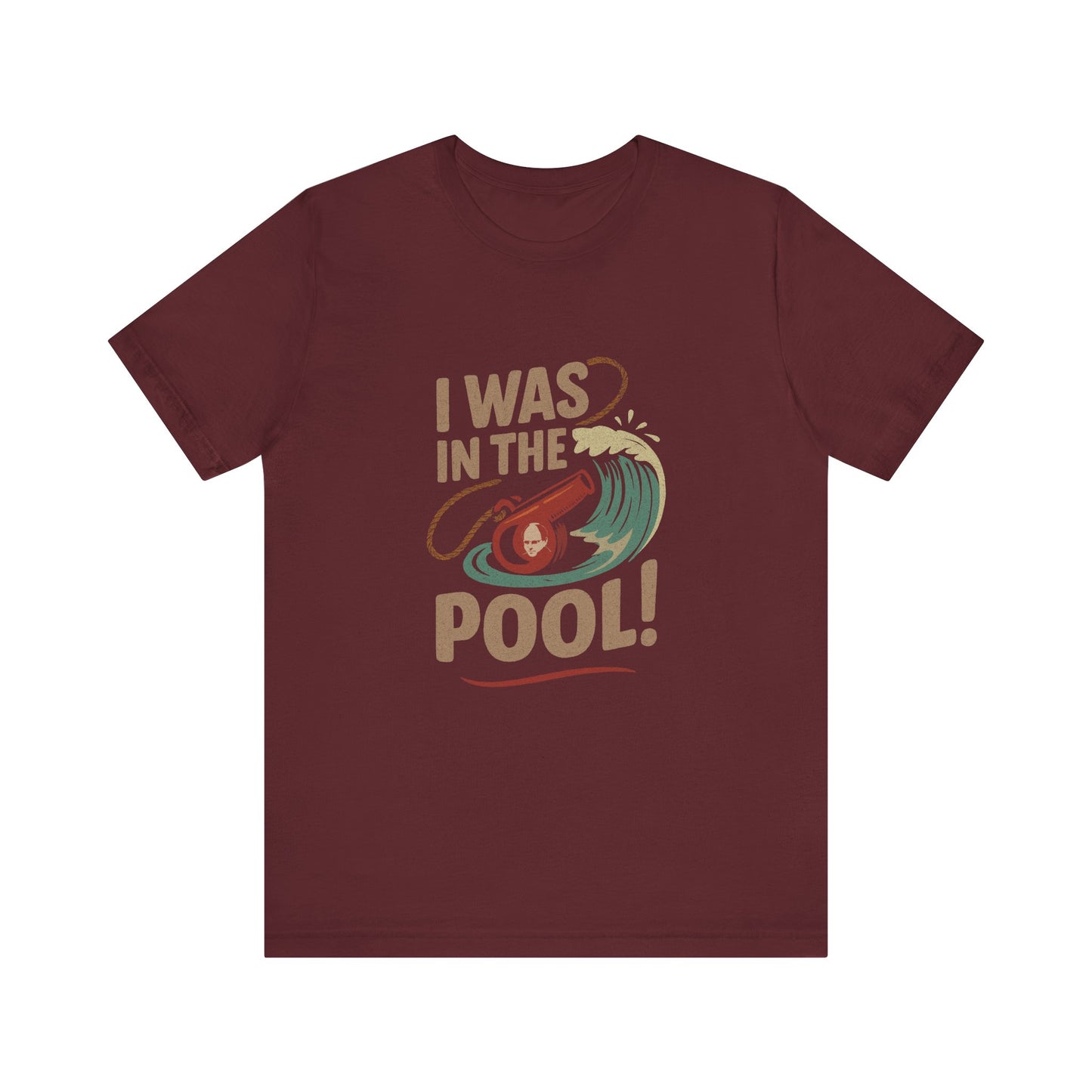 I Was in the Pool! — George Costanza Shrinkage Retro Tee (Dark)