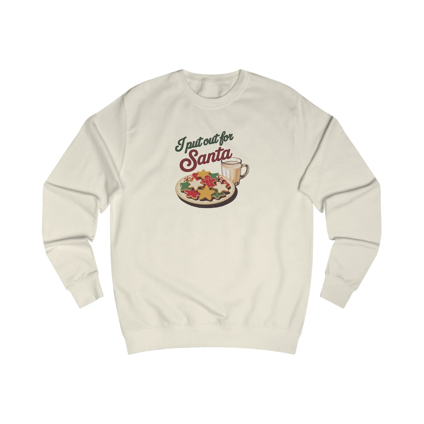 I Put Out for Santa — Retro Christmas Cookies Sweatshirt (Light)