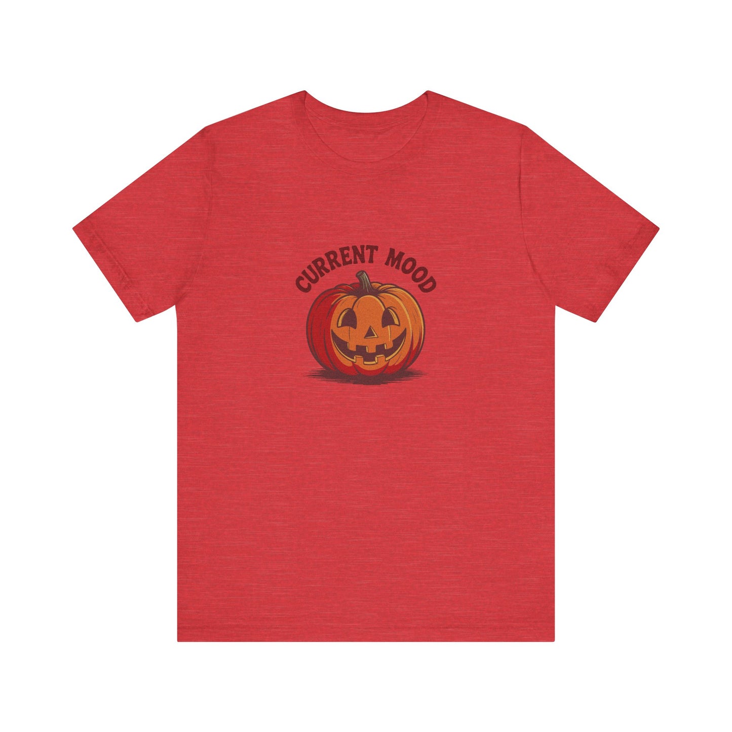 Current Mood (Classic Pumpkin) — Retro Halloween Tee (Light)