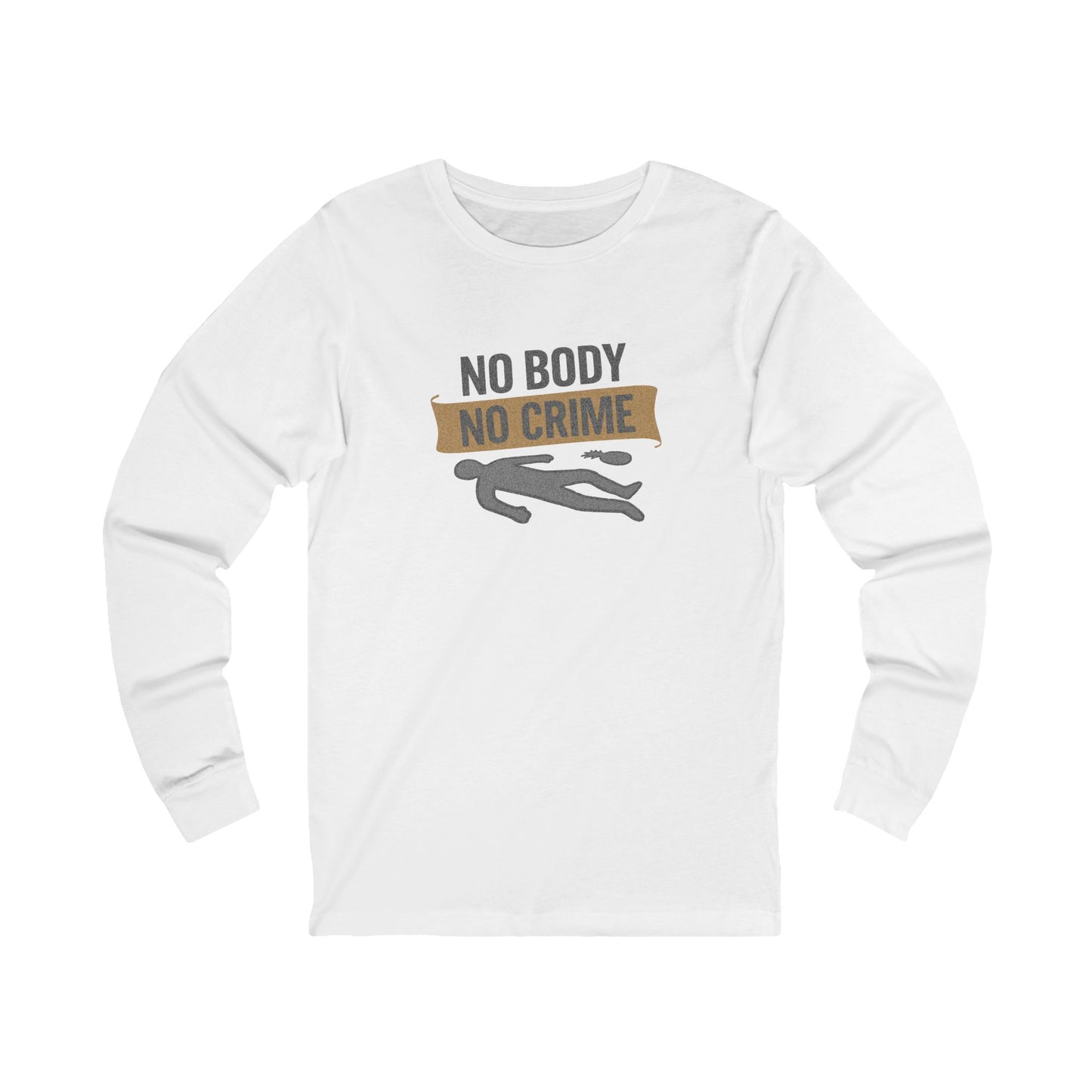 No Body, No Crime — Psych Crime Scene Retro Long Sleeve (Light)