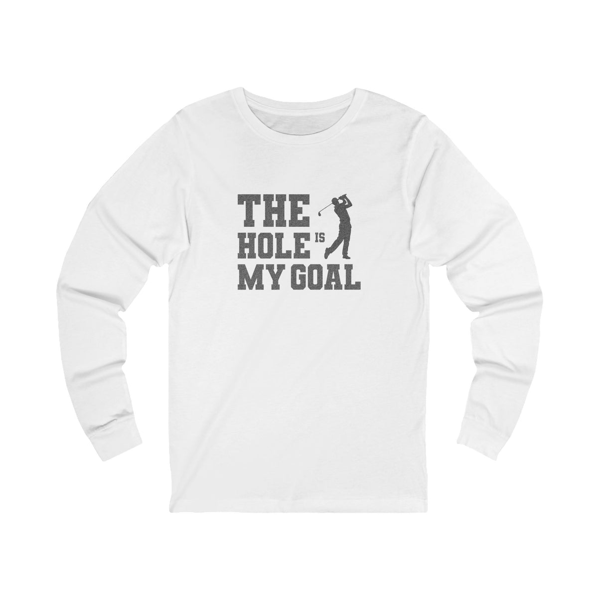 The Hole Is My Goal — Golf Silhouette Retro Long Sleeve (Light)