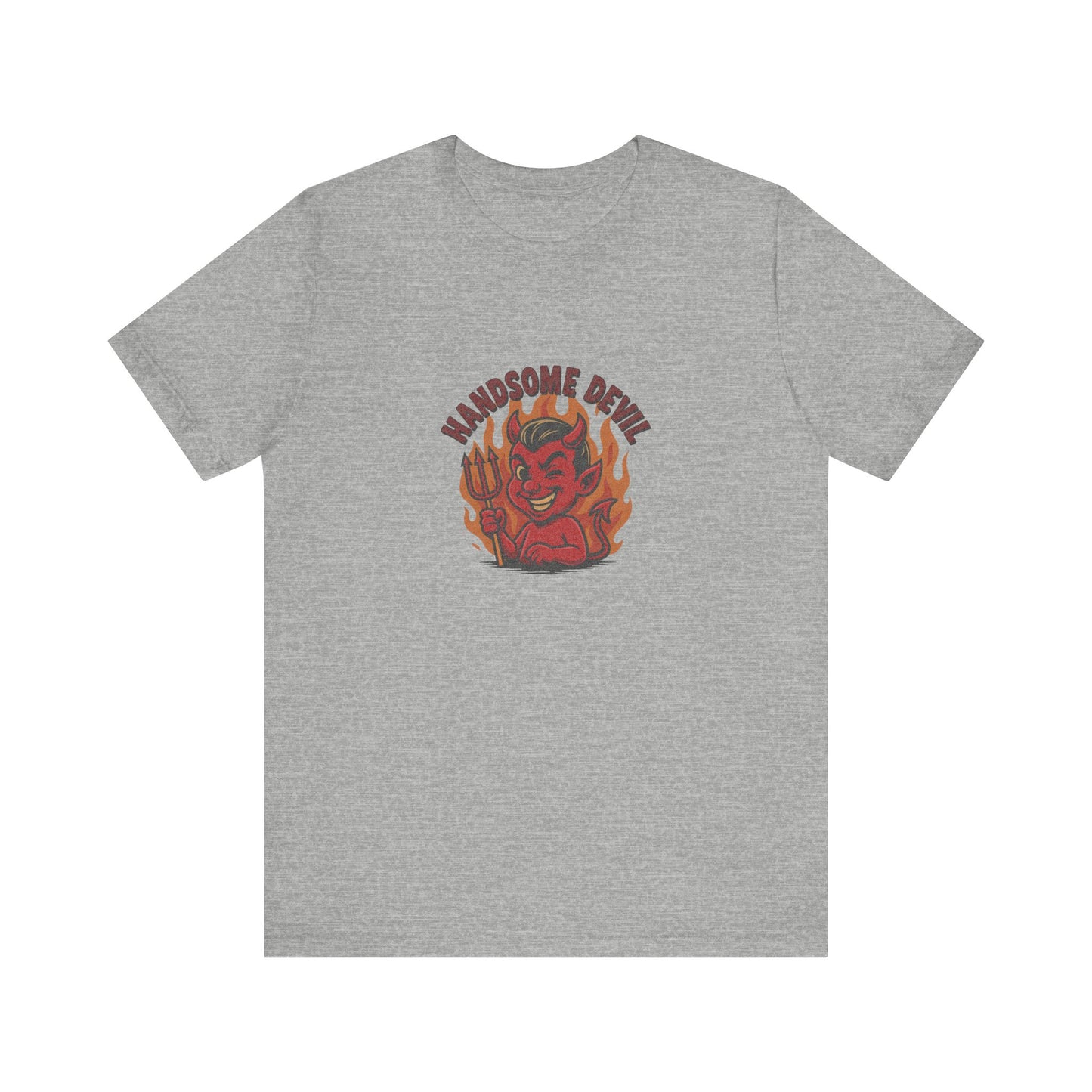 Handsome Devil — Fiery Retro Halloween Tee (Light)